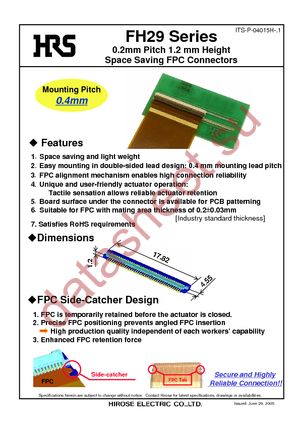 FH29-40S-0.2SHW(05) datasheet  